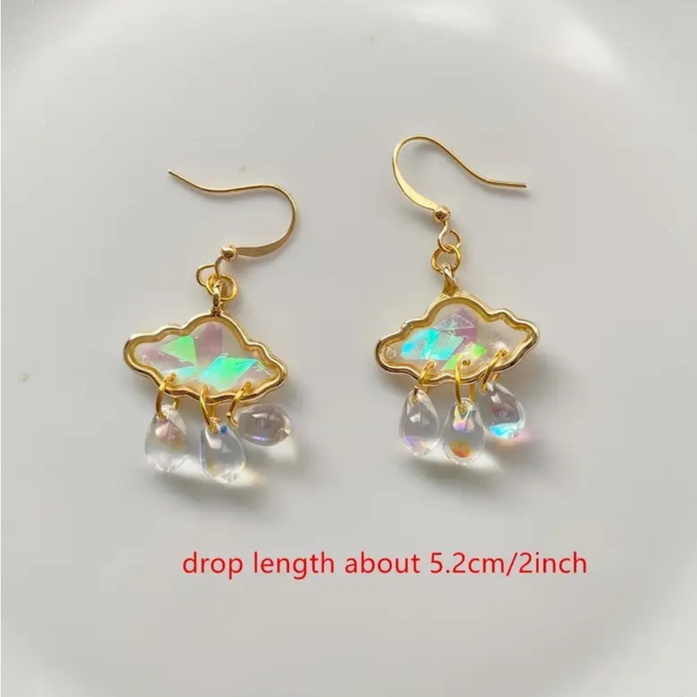 Rain Cloud Dangle Earrings - Picture 3 of 3